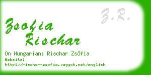 zsofia rischar business card